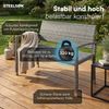 STEELSØN 'Mirador' Polyrattan Bank 2 Sitzer, grau-meliert, 120 cm, wetterfest & UV-beständig, Outdoor Sitzbank, Gartenbank bis 320 kg belastbar Bild 5