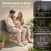 STEELSØN 'Mirador' Polyrattan Bank 2 Sitzer, grau-meliert, 120 cm, wetterfest & UV-beständig, Outdoor Sitzbank, Gartenbank bis 320 kg belastbar Bild 4