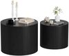 Couchtisch-Set Tavilo Eiche/Schwarz 48 x 48 cm 2 Teile Vicco Bild 5