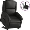 vidaXL Relaxsessel mit Aufstehhilfe Schwarz Echtleder 3204262 Bild 2