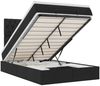 vidaXL Ottoman-Bett mit Matratze & LEDs Schwarz 120x200 cm Stoff 3314081 Bild 2