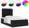 vidaXL Ottoman-Bett mit Matratze & LEDs Schwarz 120x200 cm Stoff 3314081 Bild 5