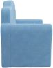 vidaXL Kindersofa 2-Sitzer Blau Weich Plüsch 357050 Bild 4