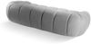 Micadoni Sofa Diana 4-Sitzer 3D-Stoff Silber Bild 3