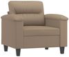 vidaXL Sessel mit Hocker Cappuccino-Braun 60 cm Kunstleder 3201241 Bild 4