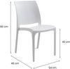 Dmora Gartenstuhl Camo, Gartensitz, Outdoor-Stuhl, Outdoor-Sessel, Made in Italy, 54x46 h80 cm, Weiß Bild 3