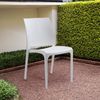 Dmora Gartenstuhl Camo, Gartensitz, Outdoor-Stuhl, Outdoor-Sessel, Made in Italy, 54x46 h80 cm, Weiß Bild 2