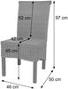 6er-Set Esszimmerstuhl Korbstuhl Stuhl M42, Rattan ~ ohne Sitzkissen Bild 3
