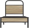 vidaXL Bettgestell ohne Matratze 80x200 cm Räuchereiche Holzwerkstoff 4100347 Bild 5