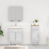 vidaXL Badezimmermöbel-Set mit Tür FLORO 2 pcs Weiß Massivholz Kiefer 3385880 Bild 4