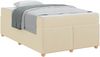 vidaXL Bettrahmen mit Matratze Creme 120 x 190 cm Stoff 3399347 Bild 3