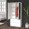 Beautysofa Drehtürenschrank Rubin (2 Außenschubladen, 90 cm Breit Kleiderschrank) 2 Schubladen Bild 3