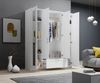 Kleiderschrank >Lepini< in Weiß, Dekorfolie - 156x191x50cm (BxHxT) Bild 5