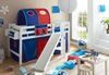 Hochbett mit Rutsche "Tino" 90x200 Buche massiv weiß Bild 3
