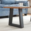 Tischgestell 2er Set Marstal 42x40cm Schwarz [en. casa] Bild 3
