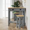 vidaXL Barhocker 2 Stk. Grau Massivholz Kiefer 4005700 Bild 3