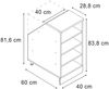 Küchenschrank für Dachschrägen R-Line Anthrazit 40 cm mit 4 Fächern, Schrankkorpus 60 cm Tiefe Vicco Bild 2