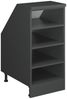 Küchenschrank für Dachschrägen R-Line Anthrazit 40 cm mit 4 Fächern, Schrankkorpus 60 cm Tiefe Vicco Bild 1