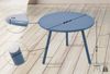 CLP 'Minot' Couchtisch wetterfest und UV-beständig, Polypropylen / Metall, Blau, ⌀ 60 x 45 cm Bild 2