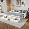 FUROKOY Daybett Kinderbett Ausziehbett 90/180x200 cm, Tagesbett Massivholzbett mit Lattenrost und 2 Schubladen Bild 5