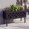 Pflanzkasten HWC-P86, Blumen-/Pflanzkübel Blumenkasten, In-/Outdoor Akazie Holz FSC®-zertifiziert 35 x 64 x 24 cm ~ schwarz Bild 1