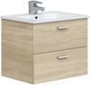 Waschbeckenunterschrank >ECO KIT< (hängend) in Canadian Eiche Dekor - 60x50x45 (BxHxT) Bild 5