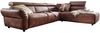 KAWOLA Sofa RISO Ecksofa mit motorischer Sitztiefenverstellung Leder braun Recamiere rechts 81 x 240 x 263 cm Bild 3