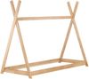 Holz-Bett in Tipi-Form, Kinderbett 90x200 Buche massiv geölt V-60. 71-09Rollrost inkl. Bild 2