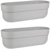 Engelland Blumenkasten mit Wasserspeicher/Drainagesystem und Abstandshalter (Vorteils-Set, 2 St), Blumentopf, 50 cm, PP-Kunststoff, Balkonkasten, länglich, formstabil Bild 2