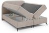 Boxspringbett Schlafzimmerbett GORGIA 140x200cm Stoff Jasmin Hellgrau Bild 2