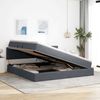 vidaXL Aufbewahrungsbett mit Matratze Dunkelgrau 200 x 200 cm Samt 3370780 Bild 4