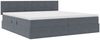 vidaXL Aufbewahrungsbett mit Matratze Dunkelgrau 200 x 200 cm Samt 3370780 Bild 5