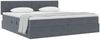 vidaXL Aufbewahrungsbett mit Matratze Dunkelgrau 200 x 200 cm Samt 3370780 Bild 3