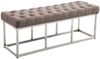 TPFLiving Sitzbank Amor 120 cm - Polsterbank im hochwertiger Polsterung (Stoff Sitzbank mit stabilem Edelstahlgestell matt gebürstet, 1-St), Maße (HxBxT): 46 x 120 x 38 cm - Gewicht: 15 kg Bild 2
