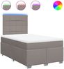vidaXL Boxspringbett mit Matratze Taupe 120x200 cm Stoff 3292759 Bild 2