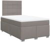 vidaXL Boxspringbett mit Matratze Taupe 120x200 cm Stoff 3292759 Bild 5