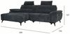 Ecksofa Odaloc Links Stoff Dunkelgrau - elektrische Fußstütze & USB-Port Bild 2