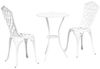 vidaXL Garten Bistro Set 3 pcs Weiß Aluminium 42002392 Bild 2