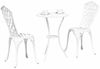 vidaXL Garten Bistro Set 3 pcs Weiß Aluminium 42002392 Bild 3