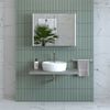 Roomart ATRIA-100 Badmöbel - nur Spiegelschrank - H 115 x B 30 x T 35 cm • Weiß Bild 5