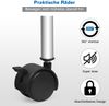 Rollwagen mit Schubladen Rollcontainer Badrollwagen Badtrolley Badregal Schwarz Bild 4