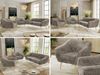 Wohnzimmerset PIRS 1-1-3, Skandinavisches 3-Sitzer Sofa mit Sesseln, Sofa mit Wellenfederung, Buche Füße, Skandinavisches Möbelset - Hellbraun Cord Bild 2