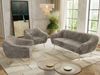 Wohnzimmerset PIRS 1-1-3, Skandinavisches 3-Sitzer Sofa mit Sesseln, Sofa mit Wellenfederung, Buche Füße, Skandinavisches Möbelset - Hellbraun Cord Bild 3