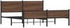 vidaXL Metallbett ohne Matratze Braun Eichen-Optik 180x200 cm 3301415 Bild 3