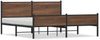 vidaXL Metallbett ohne Matratze Braun Eichen-Optik 180x200 cm 3301415 Bild 2