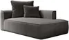 Vente-unique - PINETA Chaise longue Samt Grau - B 115 cm x H 67 cm x L 180 cm Bild 4