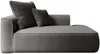 Vente-unique - PINETA Chaise longue Samt Grau - B 115 cm x H 67 cm x L 180 cm Bild 3