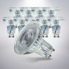 B. K. Licht - 10er Set LED Lampe GU10 mit warmweißer Lichtfarbe, 5 Watt, 400 Lumen, LED, LED Glühbirne, LED Leuchtmittel, LED Birne, Reflektor, Glühlampen, Bulb, 5,3x5 cm, Transparent Bild 5