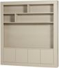 Schrank Wallcover aus FSC-Kiefer, modern mit Push to Open, hellgrau, viel Stauraum, 210 cm Bild 4