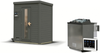 Karibu Sauna Hytti 0 terragrau mit 9 kW Bio-Ofen mit externer Steuerung Bild 2
